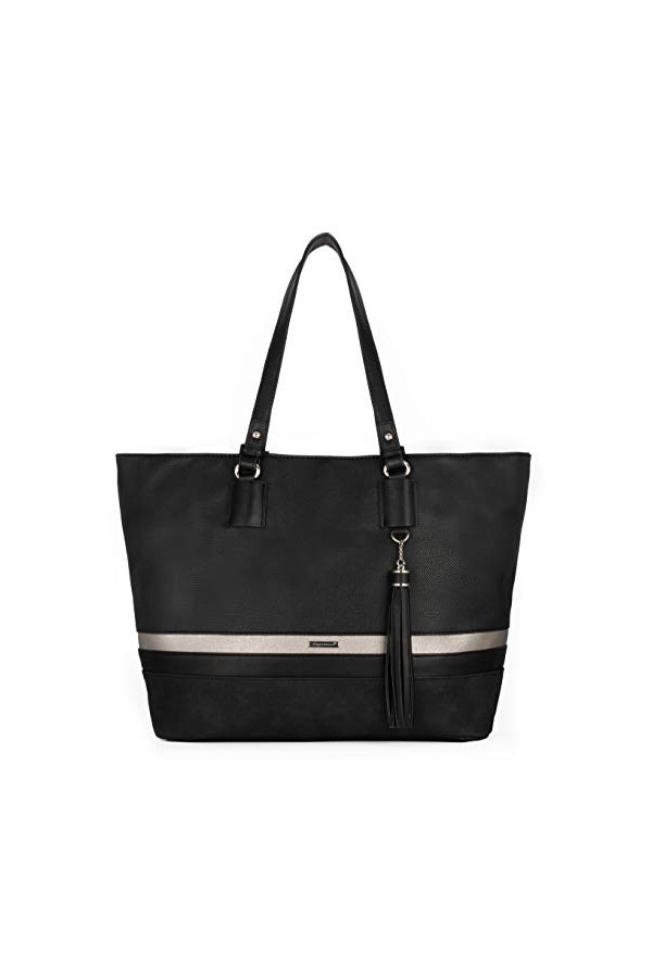 David Jones - Sac à Main Cabas Femme Grande Taille - Fourre-Tout A4 Grande Capacité Simili Cuir Toile Souple Imperméable - To