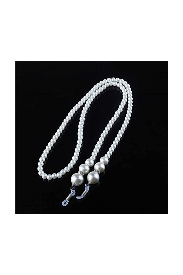 HaoLi Chaîne de Lunettes Support de Lunettes réglable antidérapant Lunettes de Soleil perlées Lunettes de Vue Lunettes Chaîne