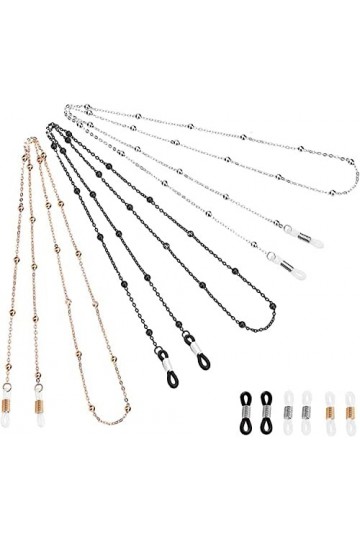 DSFEN pièces Support de Sangle de Lunettes de Soleil Lecture Cordons de Verre lanière chaîne de Lunettes Collier de Perles ch