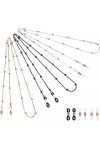 DSFEN pièces Support de Sangle de Lunettes de Soleil Lecture Cordons de Verre lanière chaîne de Lunettes Collier de Perles ch