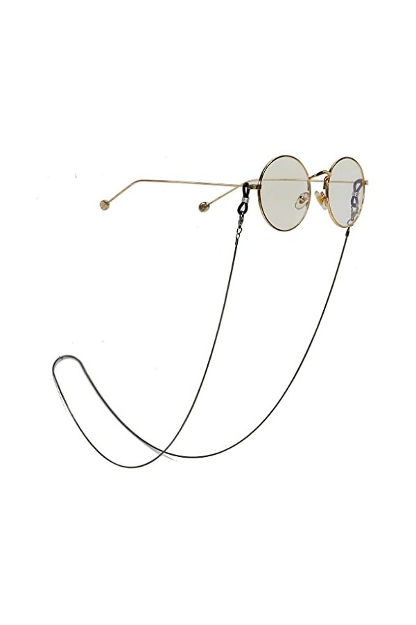 Générique Cordon à Lunettes 1,2 mm Or et Argent Lunettes de Soleil Chaîne à Lunettes Chaîne Serpent Couleur : Argento, Taill