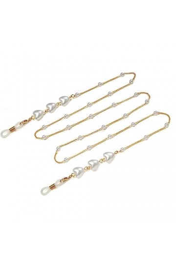 Chaîne en Forme de Coeur Chaîne de Perles Collier Lunettes Chaîne Bracelet Galvanisé Couleur : D, Taille : 75CM D 75 cm 