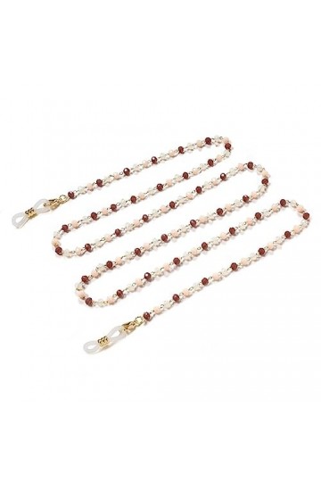 TONZN Chaîne de lunettes en cristal mixte Chaîne de licou en corde pour lunettes de soleil à lépreuve des défaillances coul