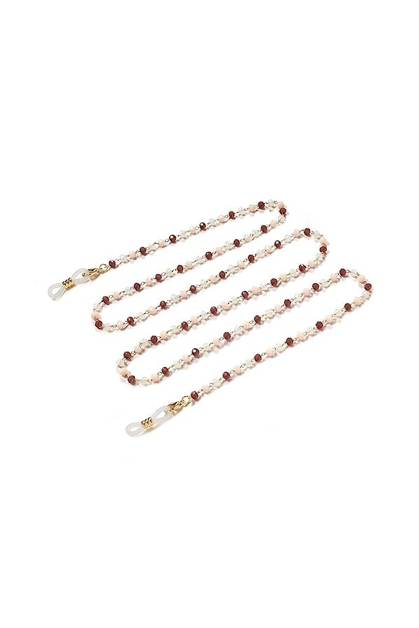 TONZN Chaîne de lunettes en cristal mixte Chaîne de licou en corde pour lunettes de soleil à lépreuve des défaillances coul