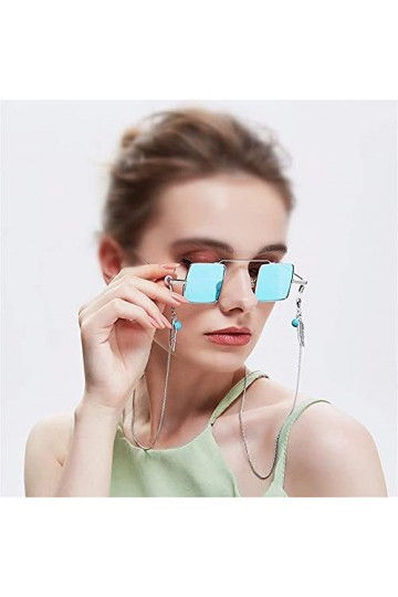 YANJ Chaîne de Lunettes Chaîne de Lunettes en Argent Cordons de Lunettes Sangle de Lunettes Chaîne de Cordon de Cou pour Femm