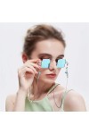 YANJ Chaîne de Lunettes Chaîne de Lunettes en Argent Cordons de Lunettes Sangle de Lunettes Chaîne de Cordon de Cou pour Femm