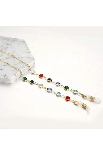 YANJ Chaîne de Lunettes 80cm Collier de Cordon de Lunettes à Attaches Traditionnelles Chaîne de Lunettes pour chaînes de Lune