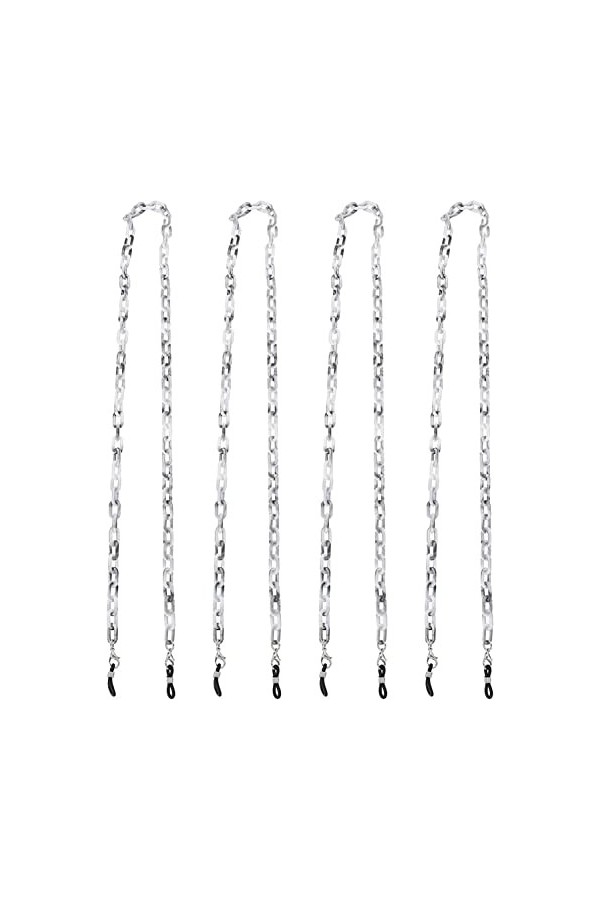 DSFEN 4 pièces Titulaire chaîne Lunettes chaîne Lien Lunettes Cordons Sangle de retenue Autour du Cou pour Les Femmes Lunette