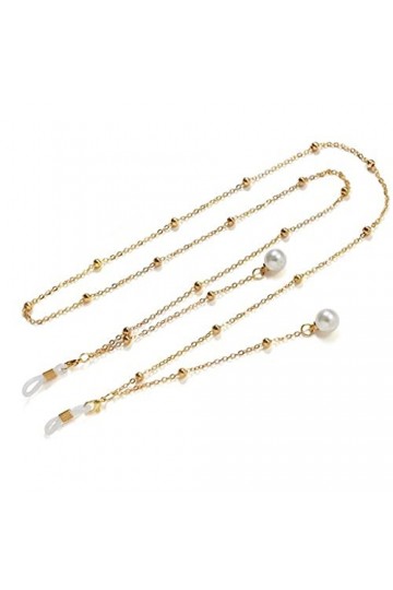 OQHAIR Imitation Perle Pendentif Chaînes De Lunettes De Soleil Chaîne De Perles Femmes Longe Lunettes Accessoires Tenir Sangl