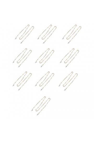 SBTRKT 10 pièces de chaîne à œil en alliage, solide et durable, solide et ne tombe pas, convient for un usage quotidien, vête