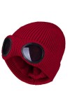 Heflashor Bonnet Tricoté Unisexe, Chapeau avec Lunettes Chaud Élégant Casquettes de Sport,Bonnet Protecteur Indoor Outdoor Gy