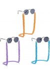 DSFEN Chaîne de retenue de Lunettes en Acrylique 3 pièces, Support de chaîne de retenue de Lunettes Multifonctionnel chaîne d