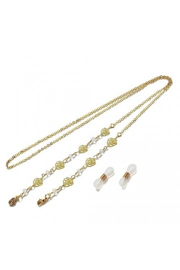 TONZN Chaîne de lunettes en métal rose tour de cou chaîne de lunettes chaîne de lunettes lanière couleur : D, taille : 75 cm