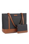 VASCHY Cabas Femme, Sac a Main Femme Sac à Bandoulière Grand Mode Sac pour Professeur Sac Ordinateur 15,6 Pouces avec Rembour