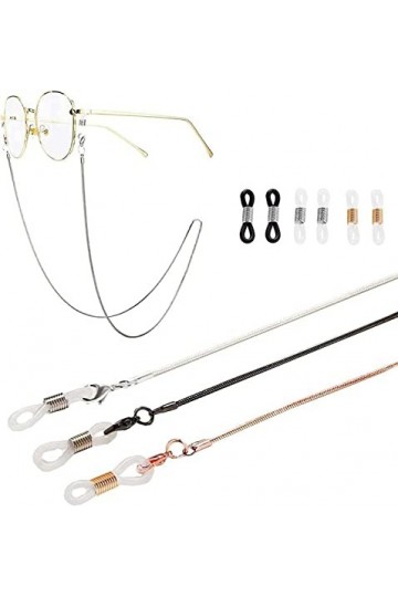 3 PCS Métal Perlé Lunettes Chaîne Lunettes De Soleil Sangle Titulaire Lecture Verre Cordons Lanière Collier Chaîne Long Colli