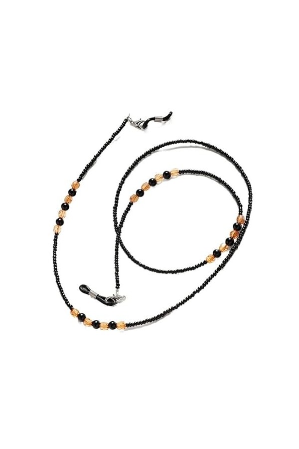 TONZN Chaîne de lunettes perlée avec chaîne de cou Lunettes de soleil Lunettes de lecture Cordon D 70CM 