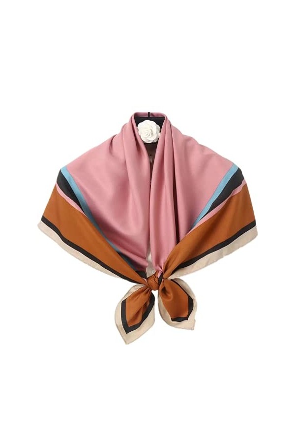 Cebilevin Grand Foulard Carré 90x90CM Polyester Rétro Chic