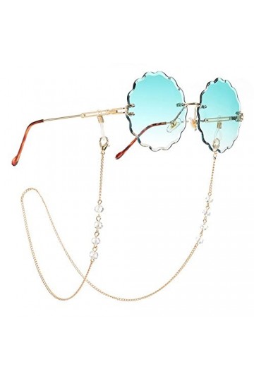 LEIGE Perles de cristal de 70 cm Lien Chaîne Lunettes de lunette Cintre Neckalce Lecture Lunettes Lunettes de soleil Porte-co