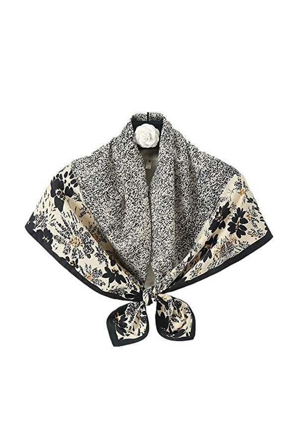 Cebilevin Grand Foulard Carré 90x90CM Polyester Rétro Chic