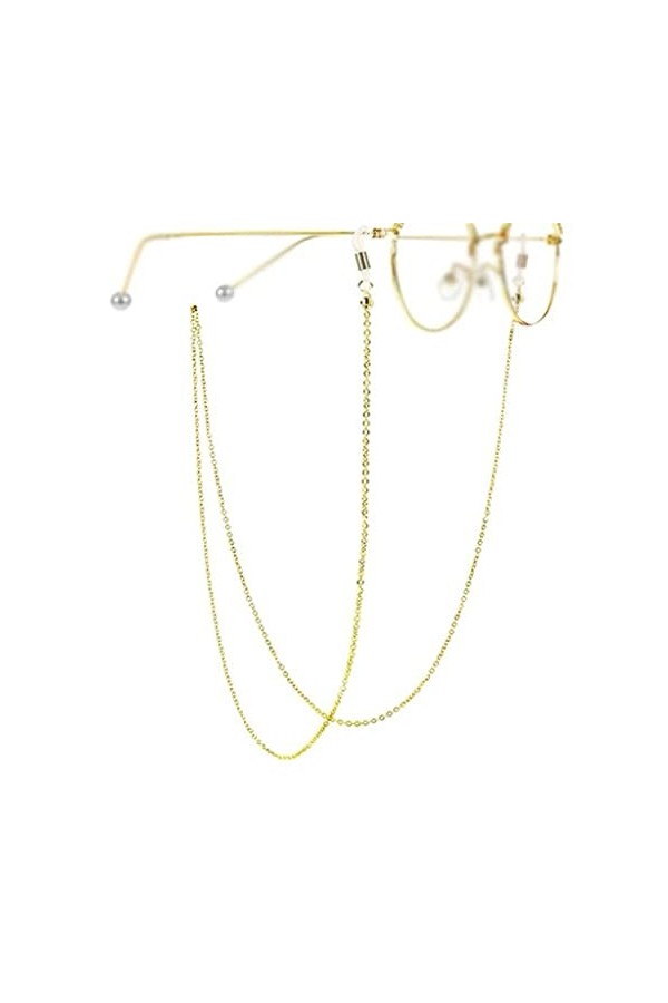 TONZN Chaîne de lunettes Femme Homme Universel Suspendu Cou Lunettes Lanière Lunettes de Soleil Collier Lunettes de Soleil La