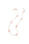 Amour Coeur Rose Cristal Lunettes De Soleil Chaîne Romantique Chaîne De Perles Transparentes pour Lunettes Femmes Longe Bijou
