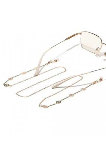 TONZN Chaîne de lunettes ronde creuse dorée Lunettes de soleil Lunettes de soleil Accessoires Chaîne de lunettes décoratives 