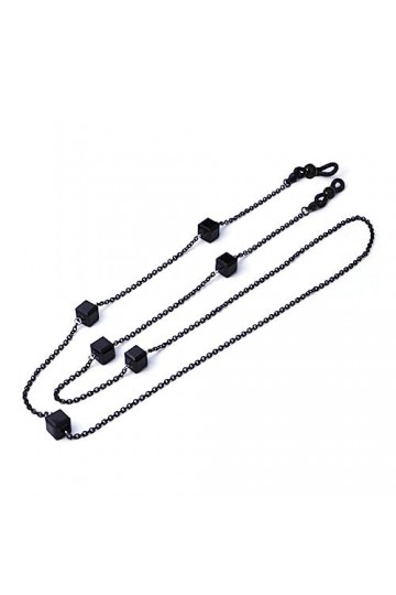 TONZN Lunettes de soleil carrées en cristal Lunettes de myopie Lunettes de lecture Lunettes Chaîne Lunettes Corde Accessoires