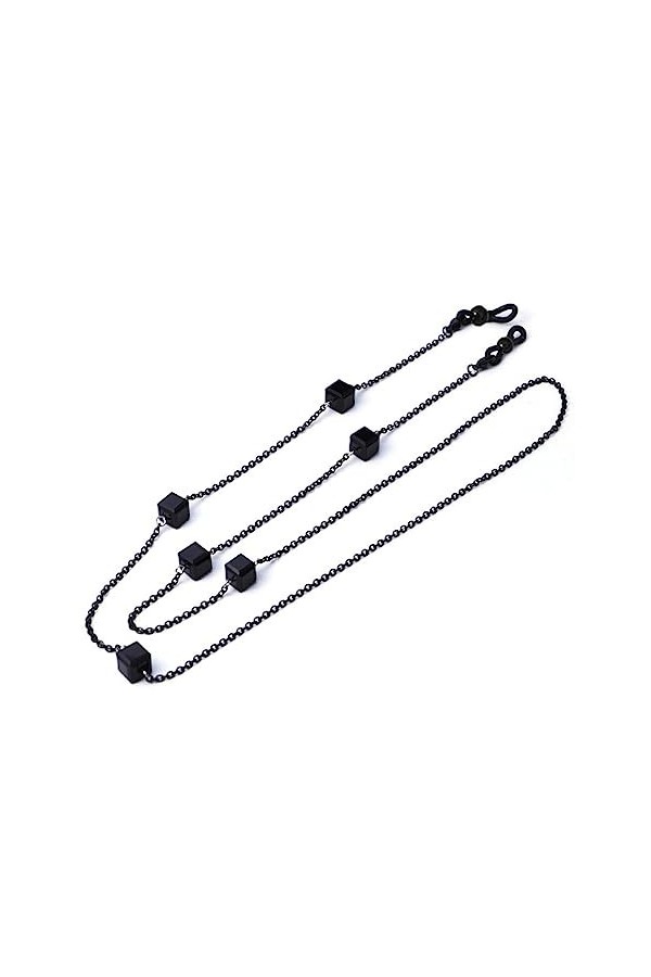 TONZN Lunettes de soleil carrées en cristal Lunettes de myopie Lunettes de lecture Lunettes Chaîne Lunettes Corde Accessoires