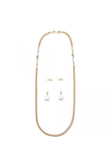 YANYUESHOP Chaîne Épaisse Imitation Perle Lunettes Femmes Lunettes De Soleil Accessoires Multifonction Anti-Perte Casque Lani