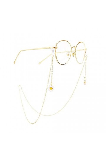 YANJ Chaîne de Lunettes Chaîne de Lunettes de Soleil pour Femmes Cordons de Sangle Attache de Lunettes 75 cm Chaîne antidérap