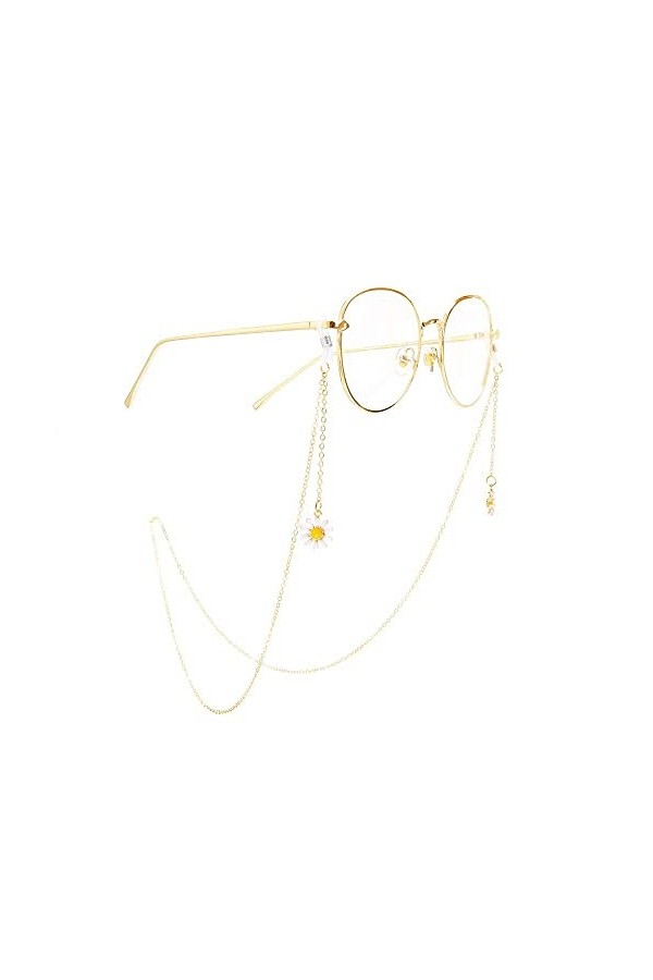 YANJ Chaîne de Lunettes Chaîne de Lunettes de Soleil pour Femmes Cordons de Sangle Attache de Lunettes 75 cm Chaîne antidérap