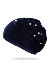 Amorar Femmes Chapeau dhiver Turban Bonnet Foulards Tête Musulman Headwrap Bandeau Casquette de Chemo Élasticité&nbsp;Bandana pou