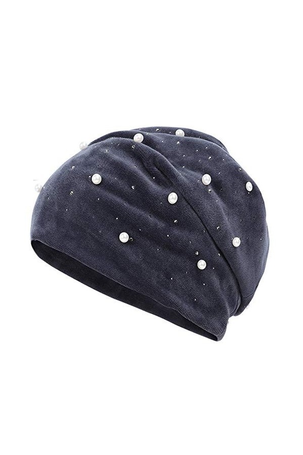 Amorar Femmes Chapeau dhiver Turban Bonnet Foulards Tête Musulman Headwrap Bandeau Casquette de Chemo Élasticité&nbsp;Bandana pou