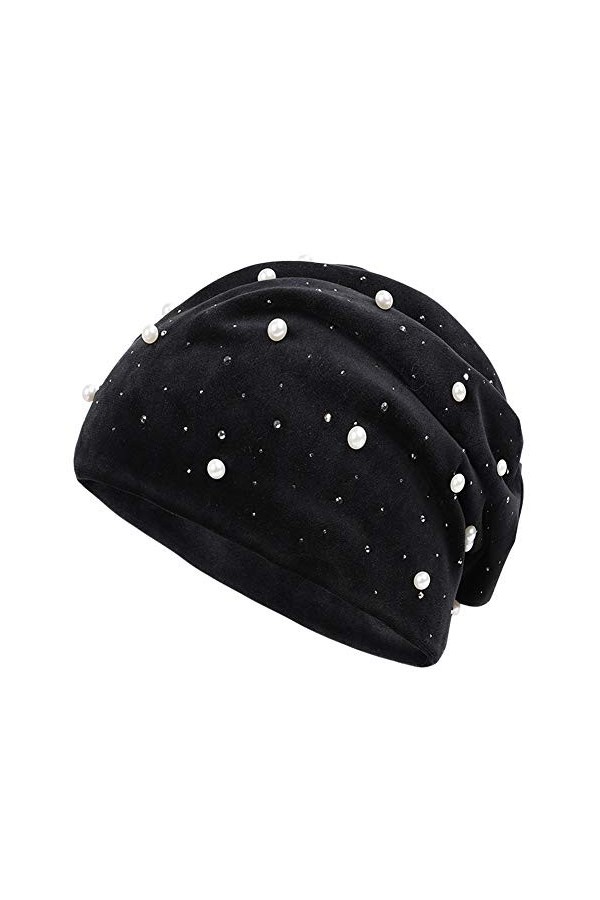 Amorar Femmes Chapeau dhiver Turban Bonnet Foulards Tête Musulman Headwrap Bandeau Casquette de Chemo Élasticité&nbsp;Bandana pou