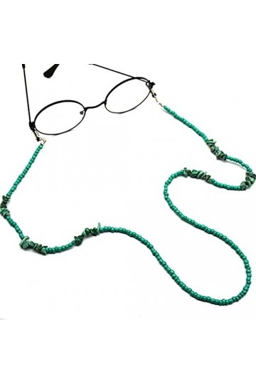 LLLY Chaîne De Lunettes Bohême Vert Pierre Perles Cordons Lecture Lunettes Chaîne Femmes Sunglasses Accessoires Lunettes de V