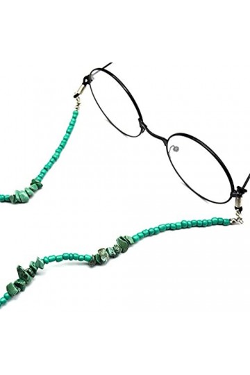 LLLY Chaîne De Lunettes Bohême Vert Pierre Perles Cordons Lecture Lunettes Chaîne Femmes Sunglasses Accessoires Lunettes de V