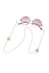 Chaîne de Lunettes pour Femmes Fleurs Longe Mode Lunettes Sangle Lunettes de Soleil Cordons Accessoires de Lunettes Décontrac