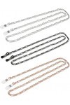 DSFEN 3 PCS Lunettes Chaîne Titulaire Alliage Lunettes De Soleil Sangle Titulaire Métal Verre Collier Chaîne Lecture Cordons 