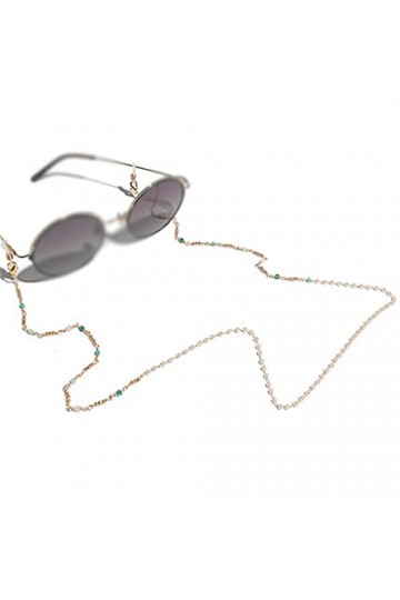 TONZN Cristal Vintage Perle Lunettes Chaîne Femme Niche Lunettes De Soleil Accessoire Chaîne Lunettes De Soleil Chaîne Embouc