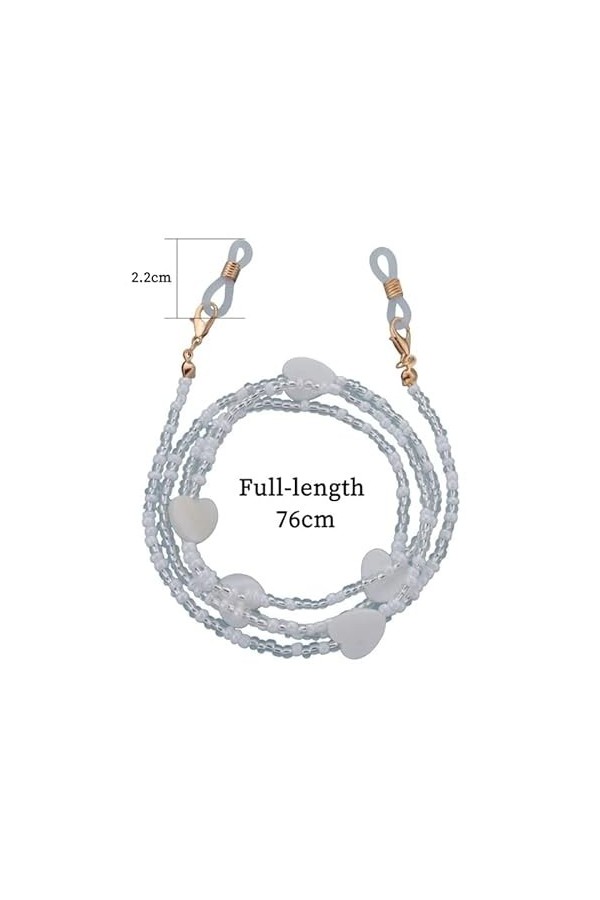 Coeur Plastique Lunettes Lunettes de Soleil Lunettes Lunettes Porte-Chaîne Cordon Lanière Collier Lunettes Chaîne Cou Sangle 