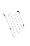 Perles de Cristal Bleu Corde de Corde for Lunettes Chanceux Turc Oeil Chaîne Lunettes Cordon Lunettes de Soleil Sangle Titula