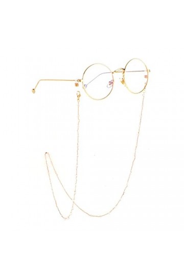 TONZN Chaîne de lunettes de chaîne de lunettes en cristal de couleur transparente faite à la main de mode D 1 