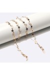TONZN Chaîne de lunettes de chaîne de lunettes de chaîne de lunettes de lune détoile de cuivre faite à la main de mode D 1 