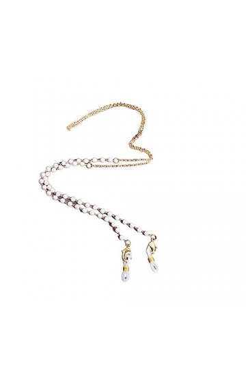 OQHAIR Corde à lunettes Chaîne à lunettes Chaîne à lunettes en métal Corde suspendue Cou suspendu Couleur : Argento, Taille 