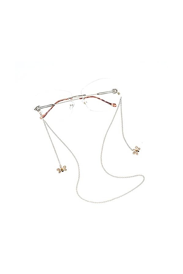 Chaîne de lunettes de lecture goutte à goutte naturelle huile abeille pendentif chaîne lunettes corde longe dames lunettes de