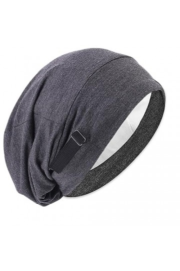 Jormftte Bonnet Slouch - En satin - Turban réglable - Pour le jogging, le vélo, le sommeil, la perte de cheveux, la chimio, g