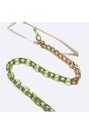 Résine Acrylique Transparent Vert Lunettes Corde Chaîne Épaisse Chaîne De Lunettes D Talla ?nica 