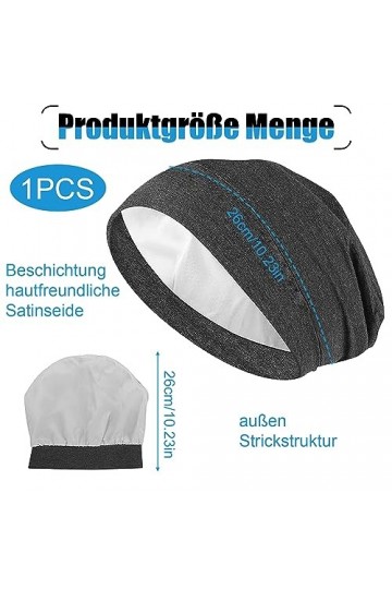 Jormftte Bonnet Slouch - En satin - Turban réglable - Pour le jogging, le vélo, le sommeil, la perte de cheveux, la chimio, g