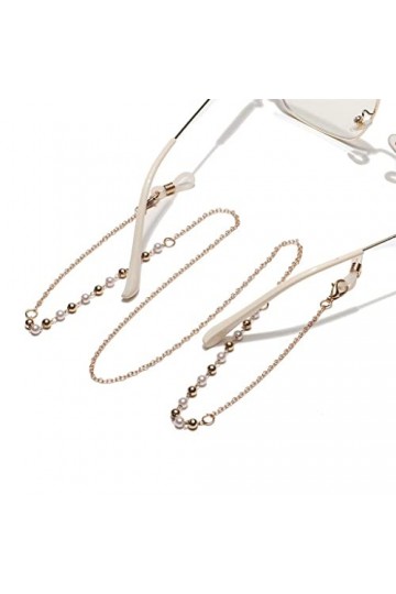 TONZN Perles de cuivre faites à la main à la mode accessoires de chaîne de lunettes de perles haute luminosité D 1 