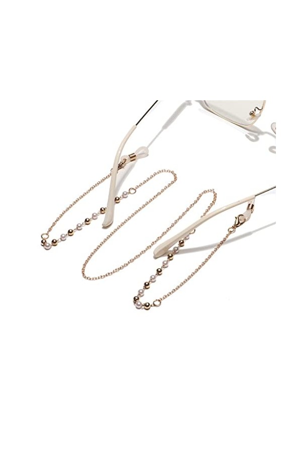 TONZN Perles de cuivre faites à la main à la mode accessoires de chaîne de lunettes de perles haute luminosité D 1 